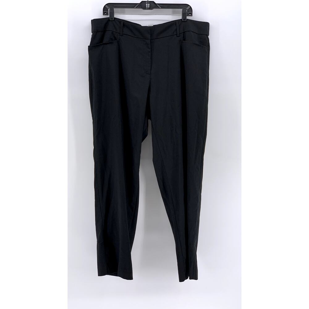 JUST MY SIZE Women's Plus Black Solid Pants SZ 22W